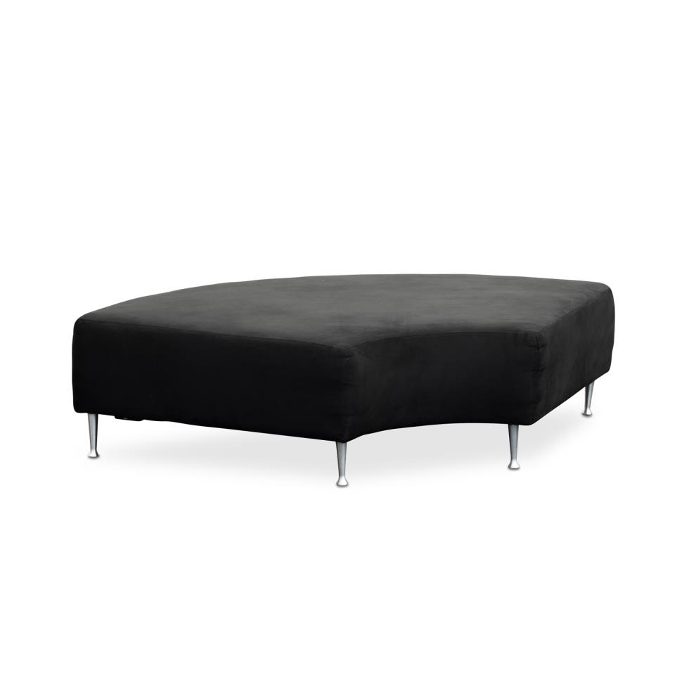 black-suede-curved-chaise